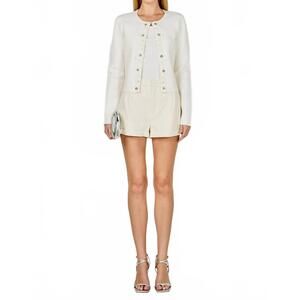 NEW ENDLESS ROSE floral detail cardigan top in white